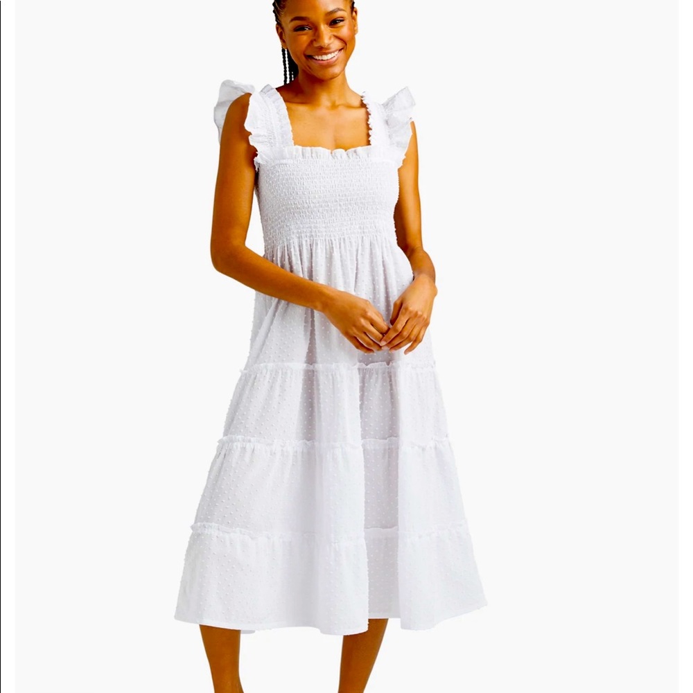Hill House White Midi Dress